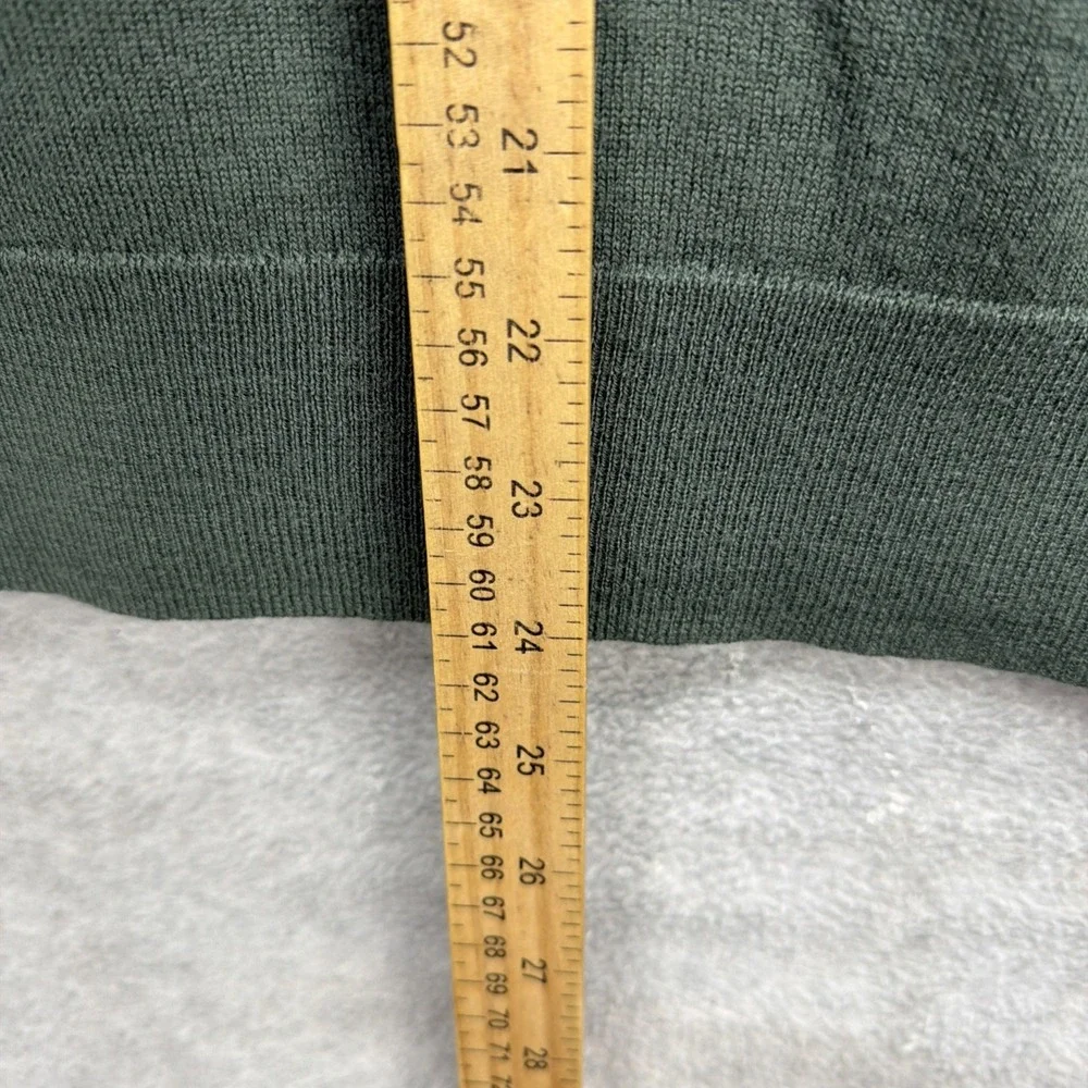 J Crew Sweater Mens Large‎ Green Merino Wool Blend Crew Neck Lightweight Stretch